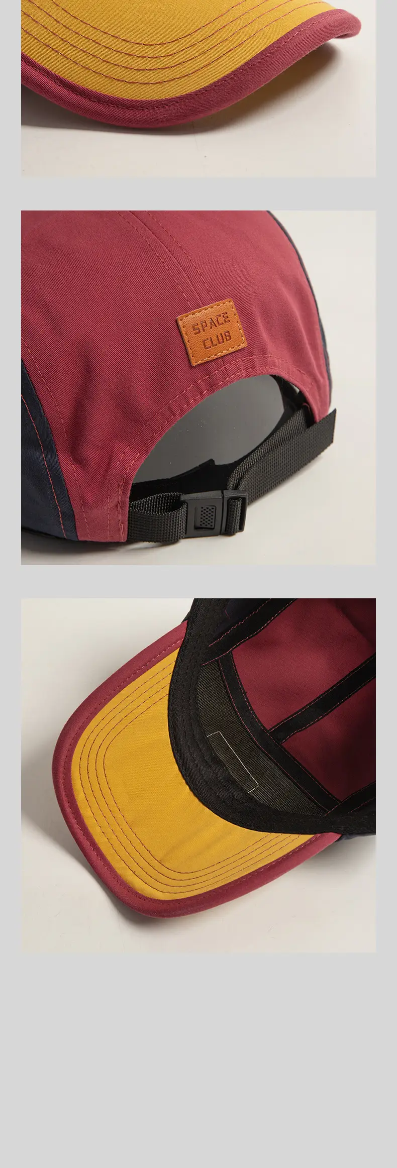 American Style Five-Piece Color-Matching Baseball Cap for Men — feature 6