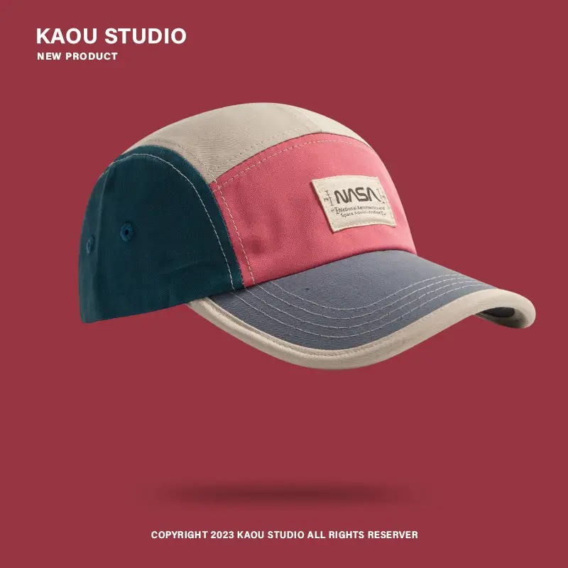 American Style Five-Piece Color-Matching Baseball Cap for Men