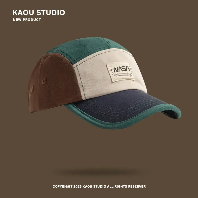 American Style Five-Piece Color-Matching Baseball Cap for Men