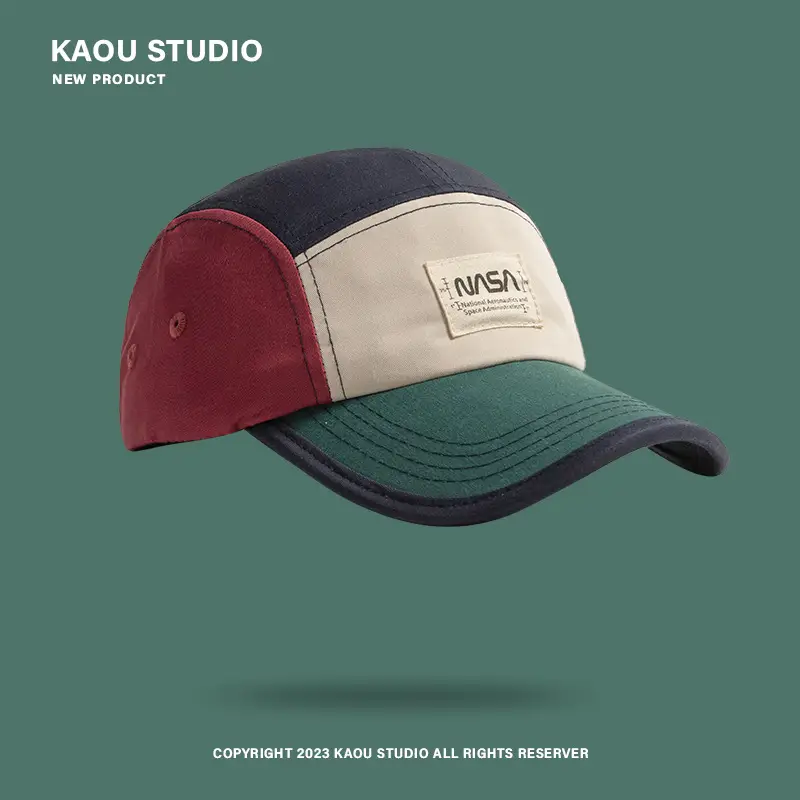 American Style Five-Piece Color-Matching Baseball Cap for Men