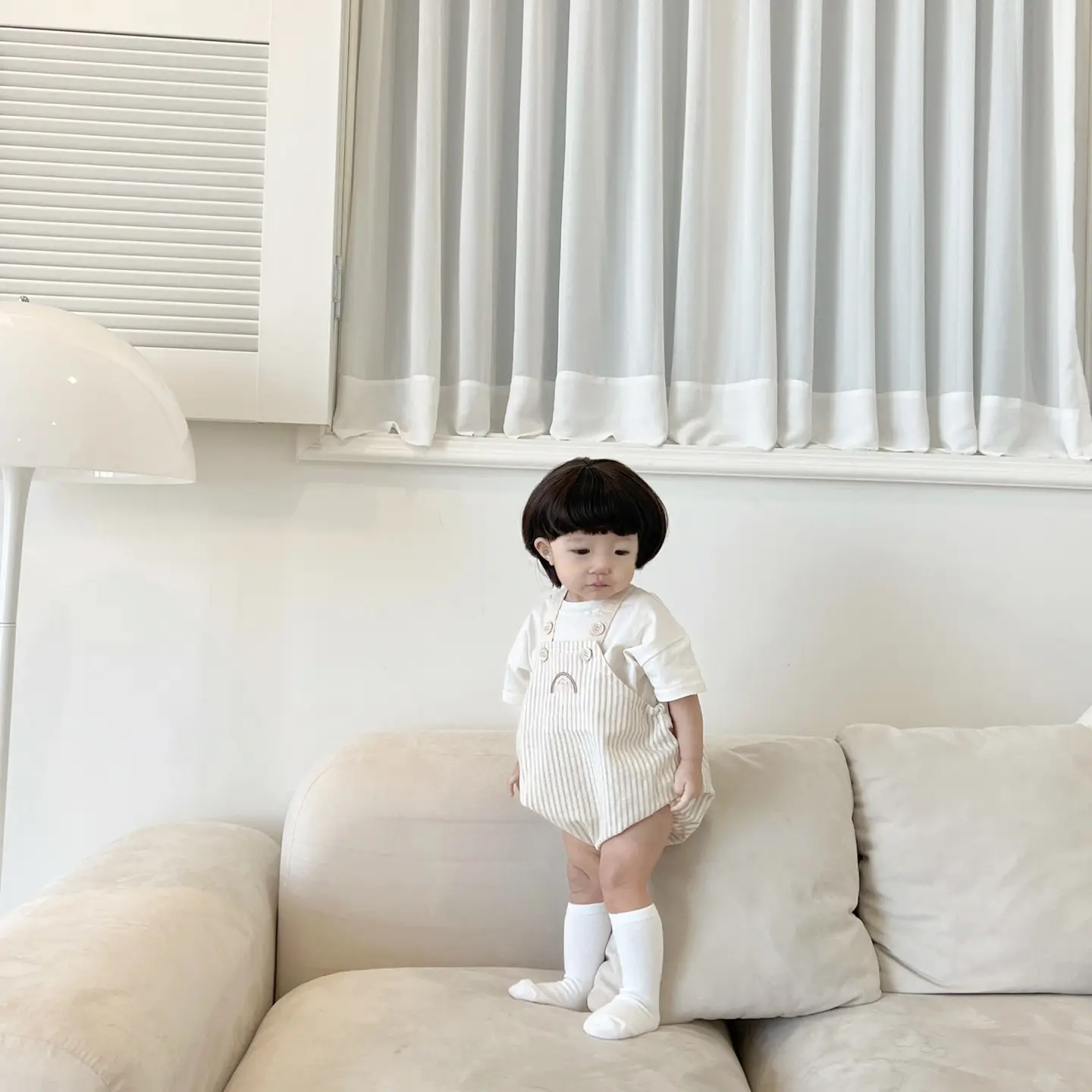 Women's Baby T-Shirt with Rainbow Embroidery Straps — feature 10