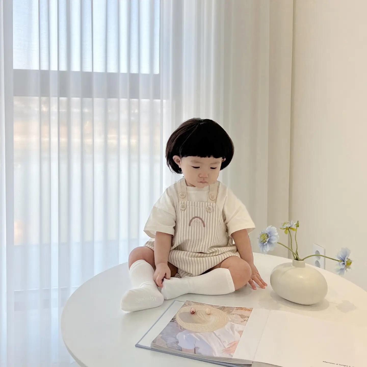 Women's Baby T-Shirt with Rainbow Embroidery Straps — feature 11