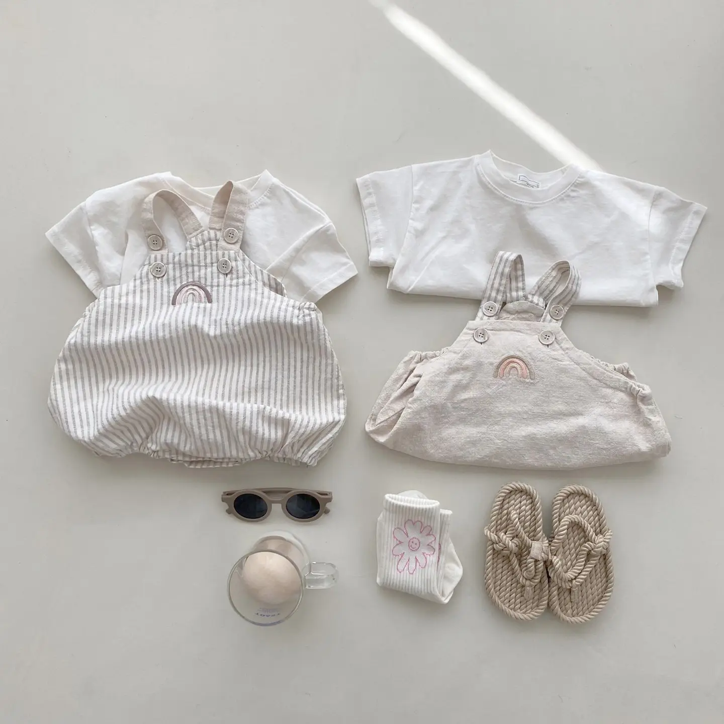 Women's Baby T-Shirt with Rainbow Embroidery Straps — feature 5