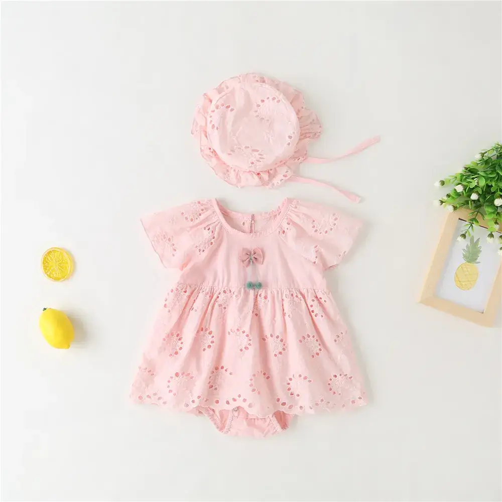 White Lace Baby Climbing Suit for Newborns - Image 2