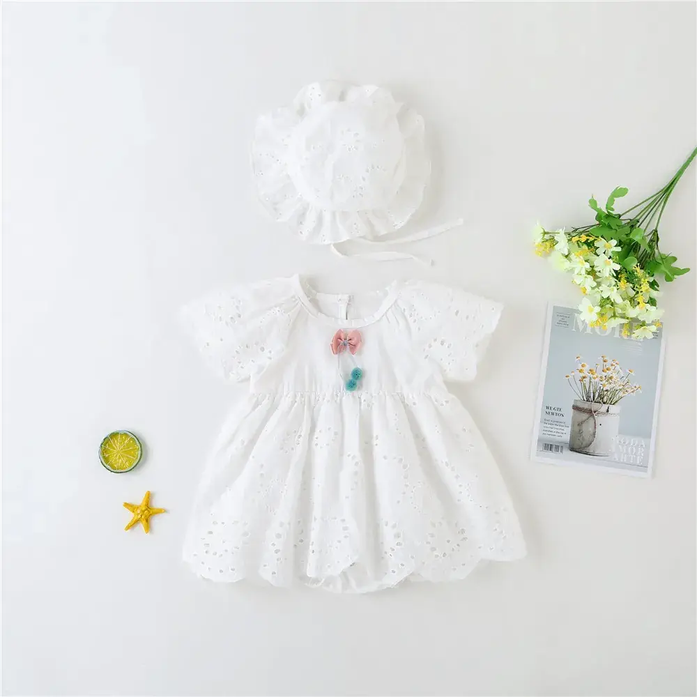 White Lace Baby Climbing Suit for Newborns - Image 4