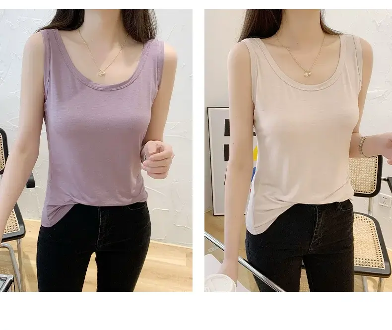 Women's Purple Modal Sleeveless Camisole Slim Fit — feature 16