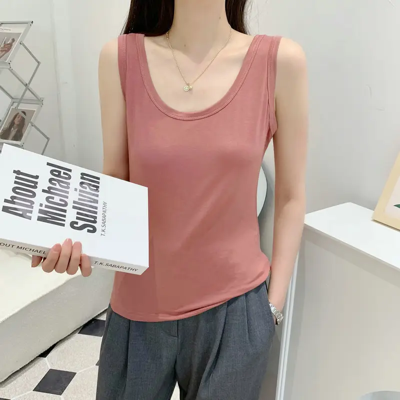 Women's Purple Modal Sleeveless Camisole Slim Fit - Image 2