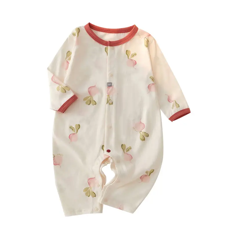 Baby Cotton Floral Jumpsuit Summer Pajamas - Image 6