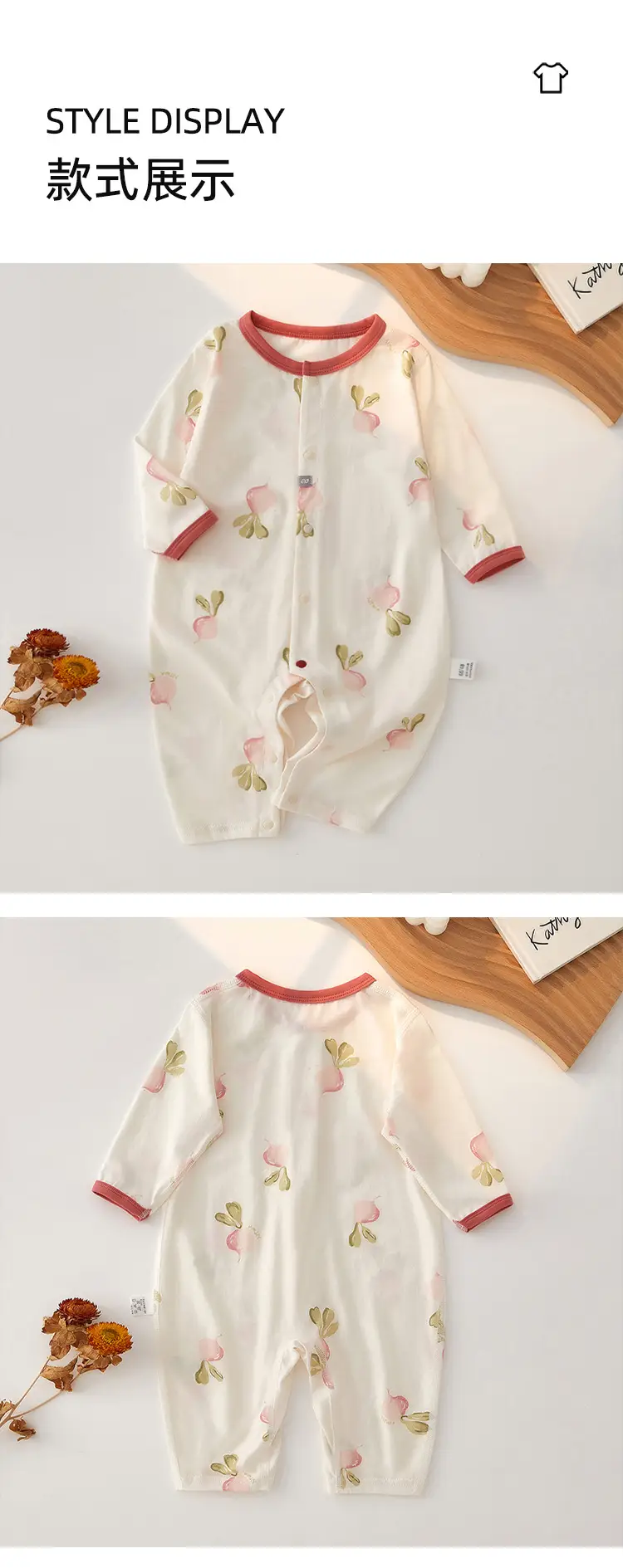 Baby Cotton Floral Jumpsuit Summer Pajamas — feature 8