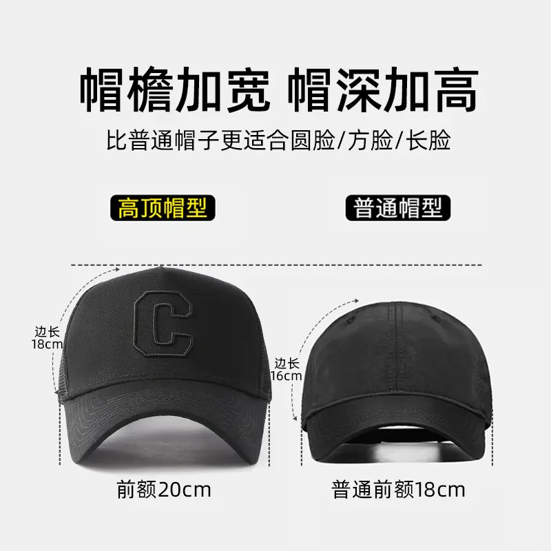Men Grey C Logo Baseball Cap Summer Casual