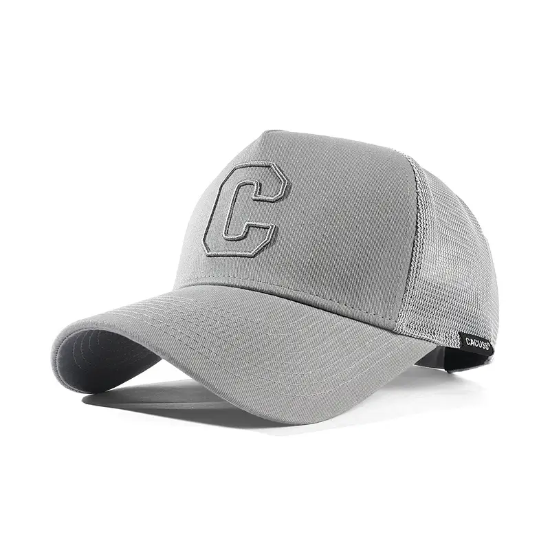 Men Grey C Logo Baseball Cap Summer Casual