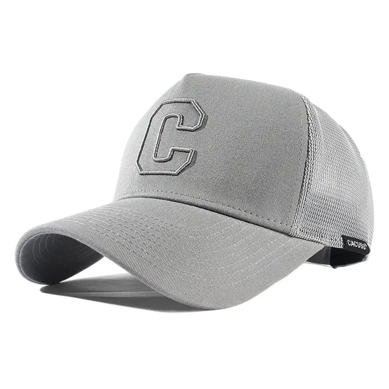 Men Grey C Logo Baseball Cap Summer Casual