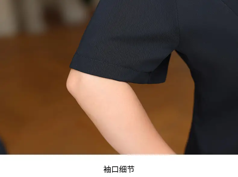 Fat MM200kg Black Button Suit Coat Summer Professional Ladies — feature 14