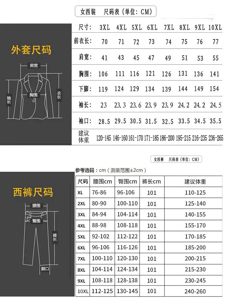 Fat MM200kg Black Button Suit Coat Summer Professional Ladies — feature 6