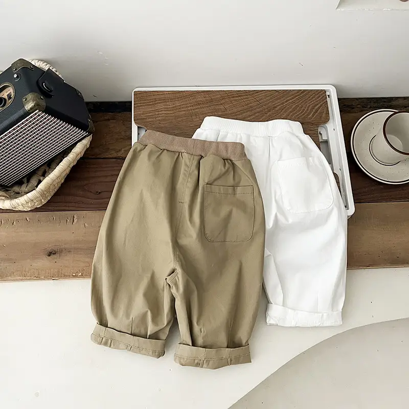 Boys Striped Polo Pants Spring Autumn Casual Trousers - Image 4