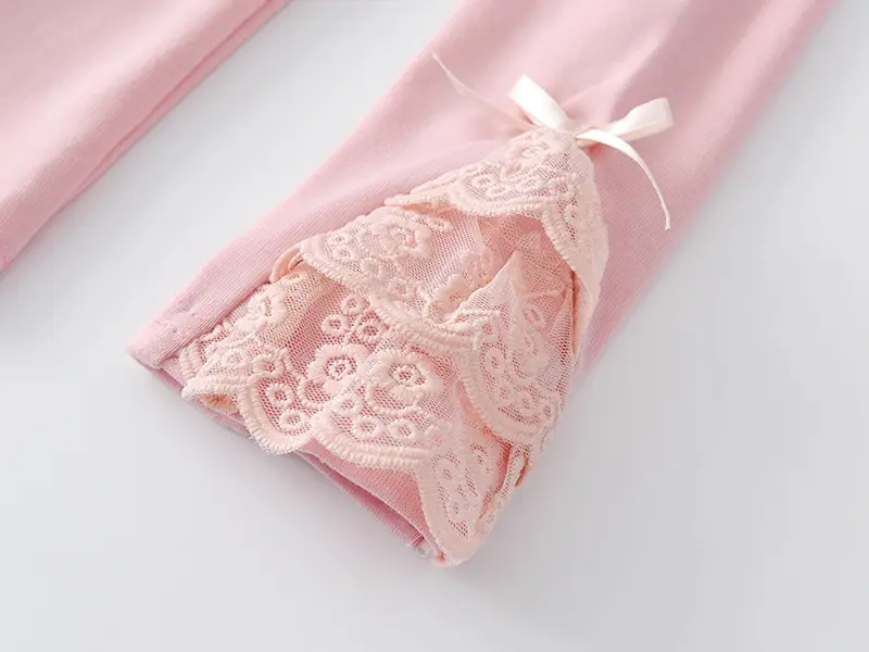 Girls Flared Lace Pants Pink White Purple Spring Autumn — feature 14