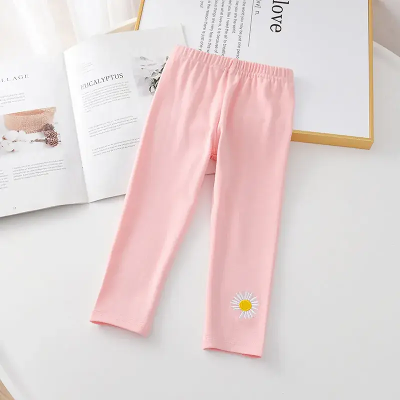 Girls Flared Lace Pants Pink White Purple Spring Autumn
