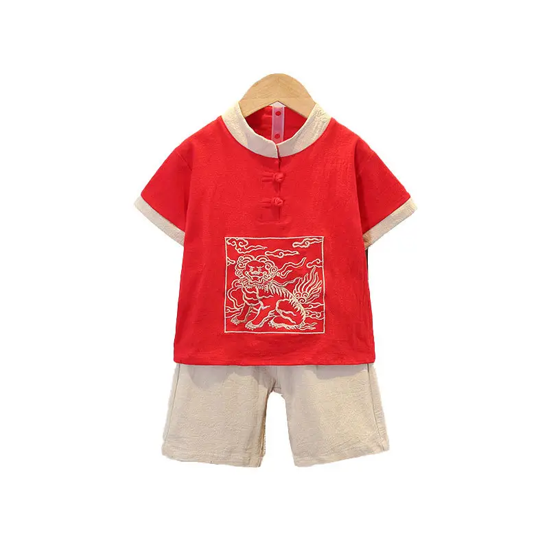 Boys' Pink Chinese Style Tang Suit Summer - Image 26