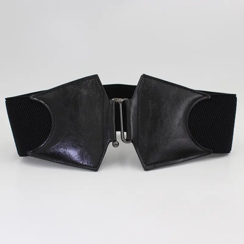 Women's Elastic Wide Waist Belt Black Brown 3 Sizes - Image 2