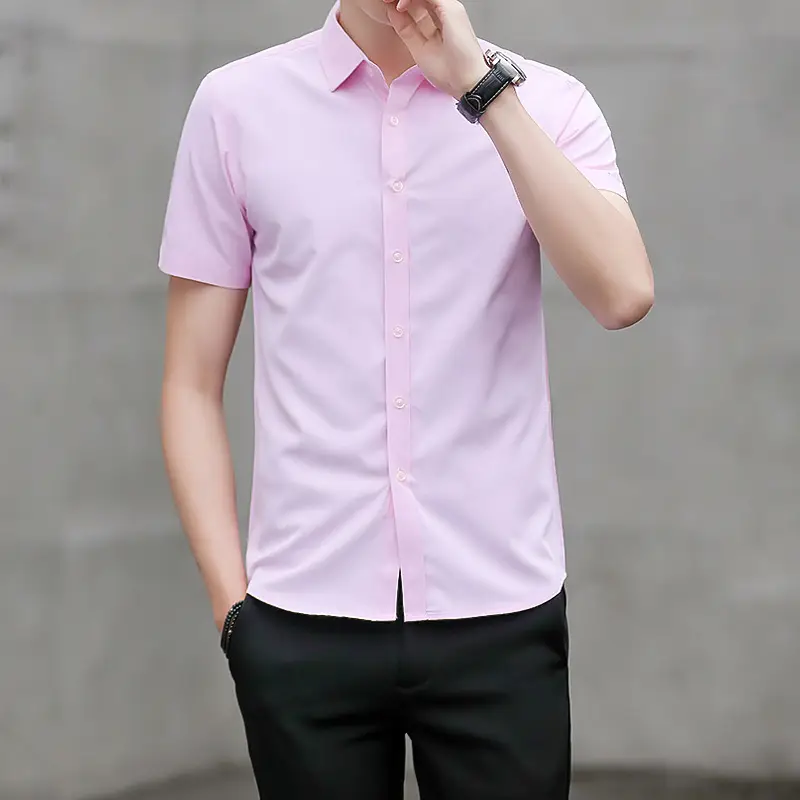 Men's Light Blue Slim Fitting Button Shirt - Image 9