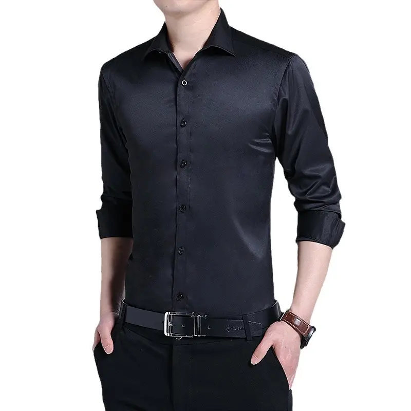 Men's Light Blue Slim Fitting Button Shirt - Image 14