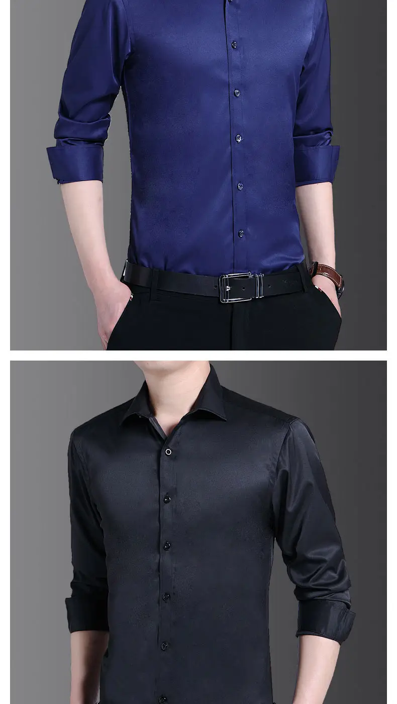 Men's Light Blue Slim Fitting Button Shirt — feature 14