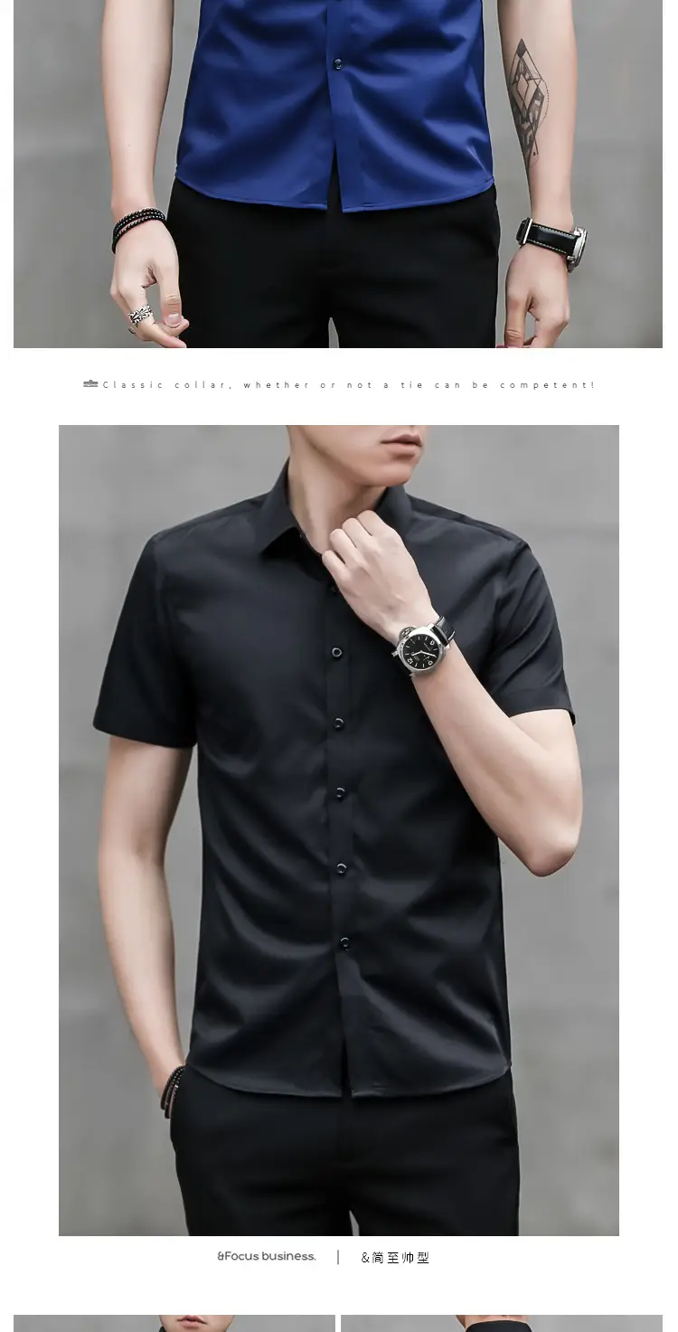 Men's Light Blue Slim Fitting Button Shirt — feature 29
