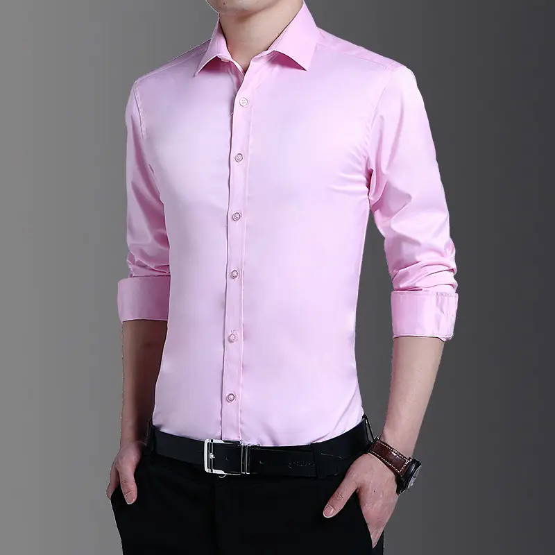 Men's Light Blue Slim Fitting Button Shirt - Image 4