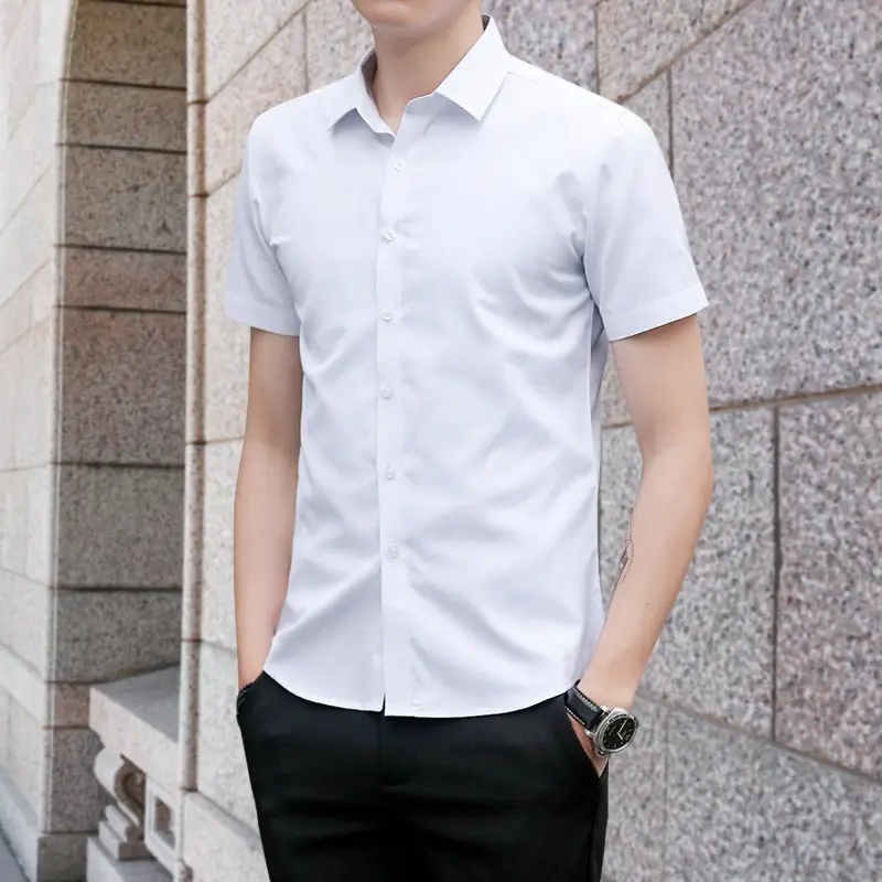 Men's Light Blue Slim Fitting Button Shirt - Image 6
