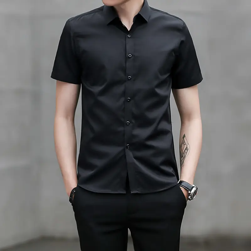 Men's Light Blue Slim Fitting Button Shirt - Image 7