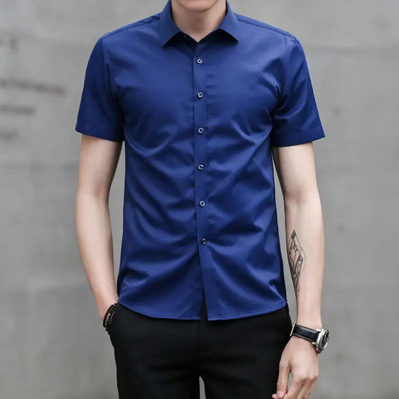 Men's Light Blue Slim Fitting Button Shirt - Image 8