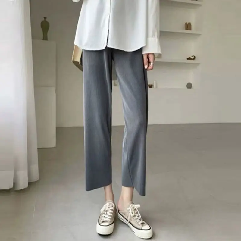 Women's Black Wide Leg Pants Summer Wear 6kg - Image 2