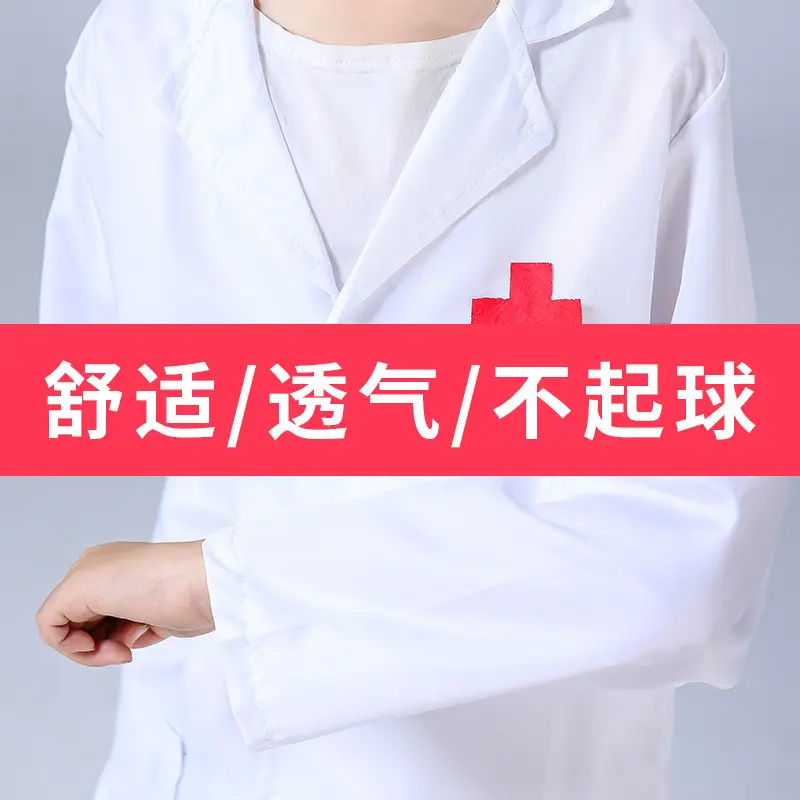 White Nurse Work Coat for Girls Kindergarten Play House - Image 11
