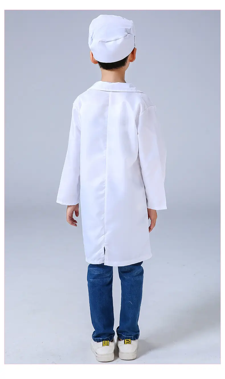 White Nurse Work Coat for Girls Kindergarten Play House — feature 11