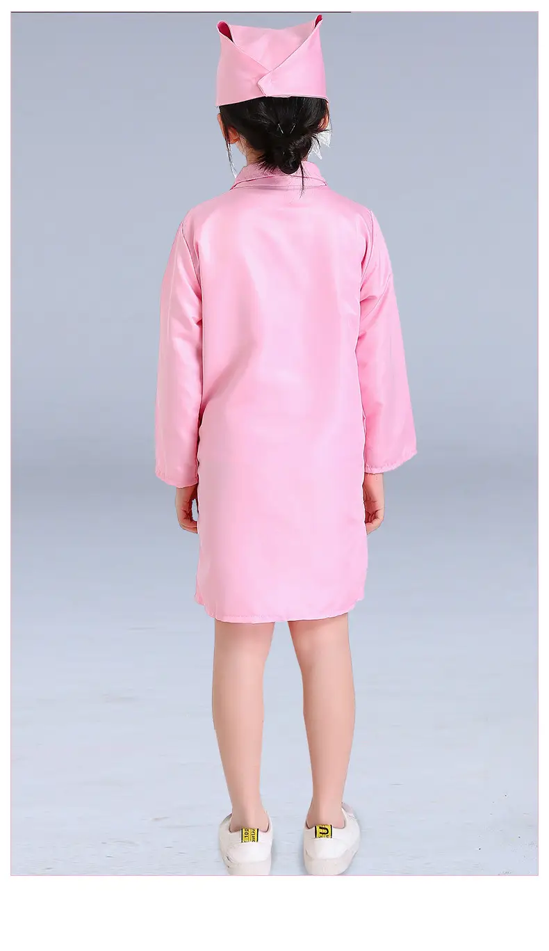 White Nurse Work Coat for Girls Kindergarten Play House — feature 12
