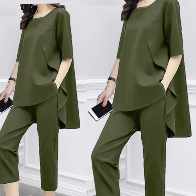 Black Loose Slimming Women's 2-Piece Suit Spring Summer - Image 5