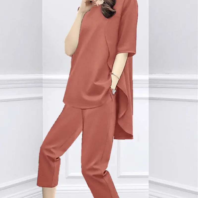 Black Loose Slimming Women's 2-Piece Suit Spring Summer - Image 6