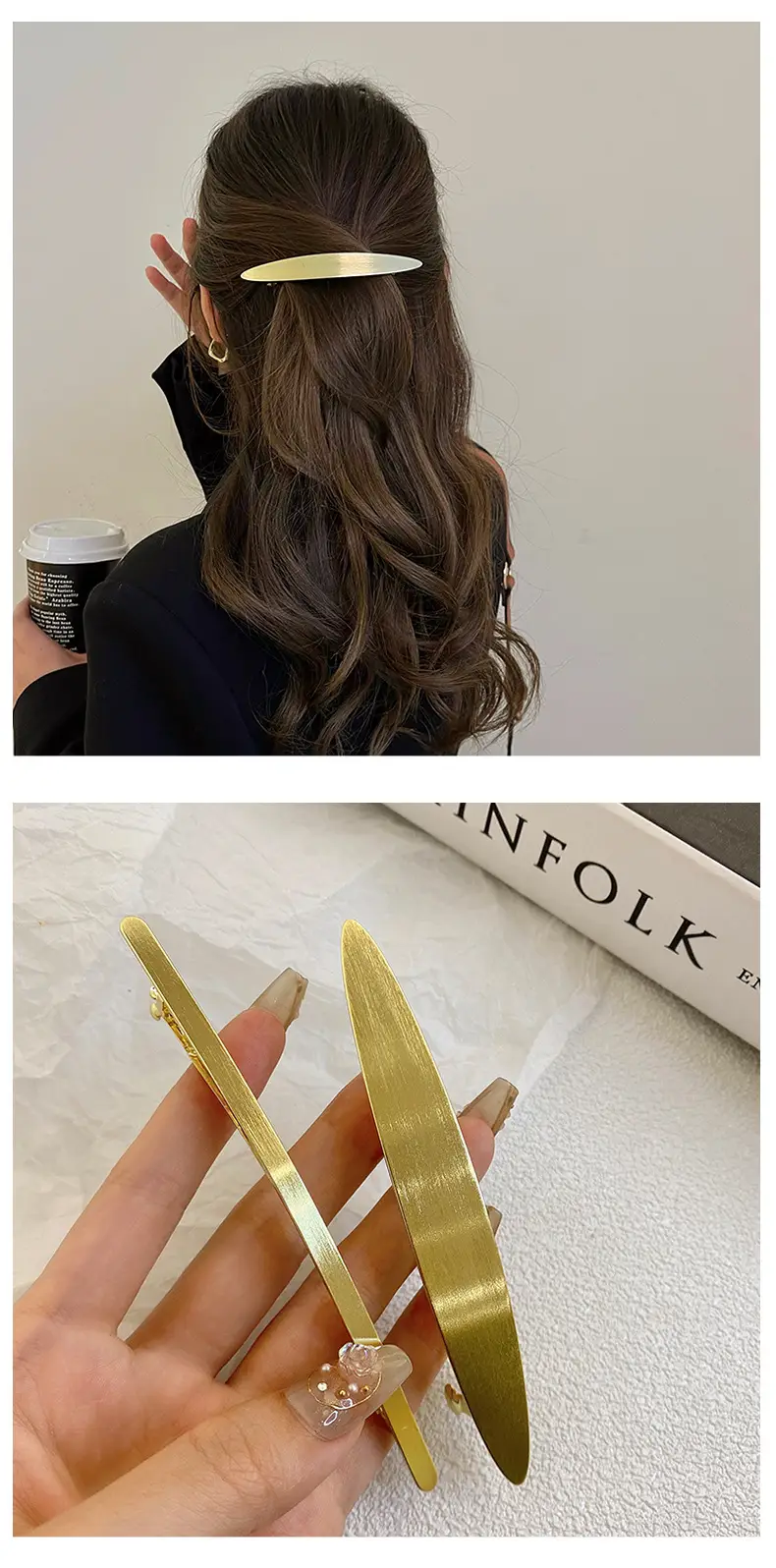 Women's Back Hairpin Cold Style Clip 2024 Alloy — feature 2