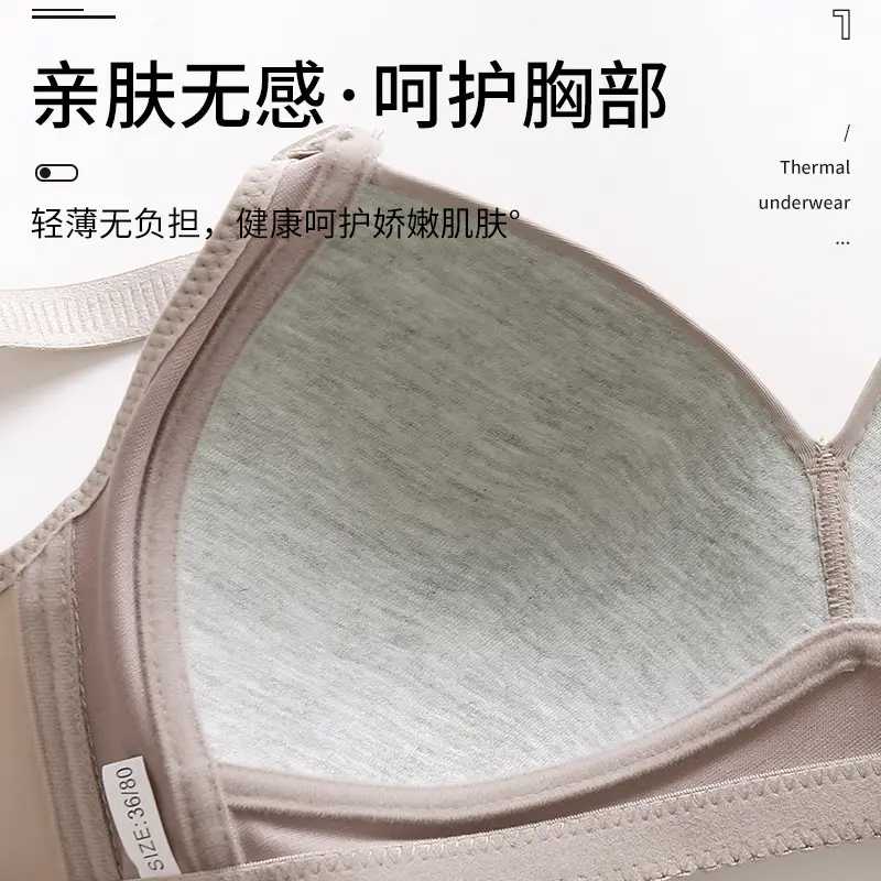Cross-border new large size non-steel ring comfortable breathable gathered women's underwear non-magnetic thin cup smooth fat mm bra