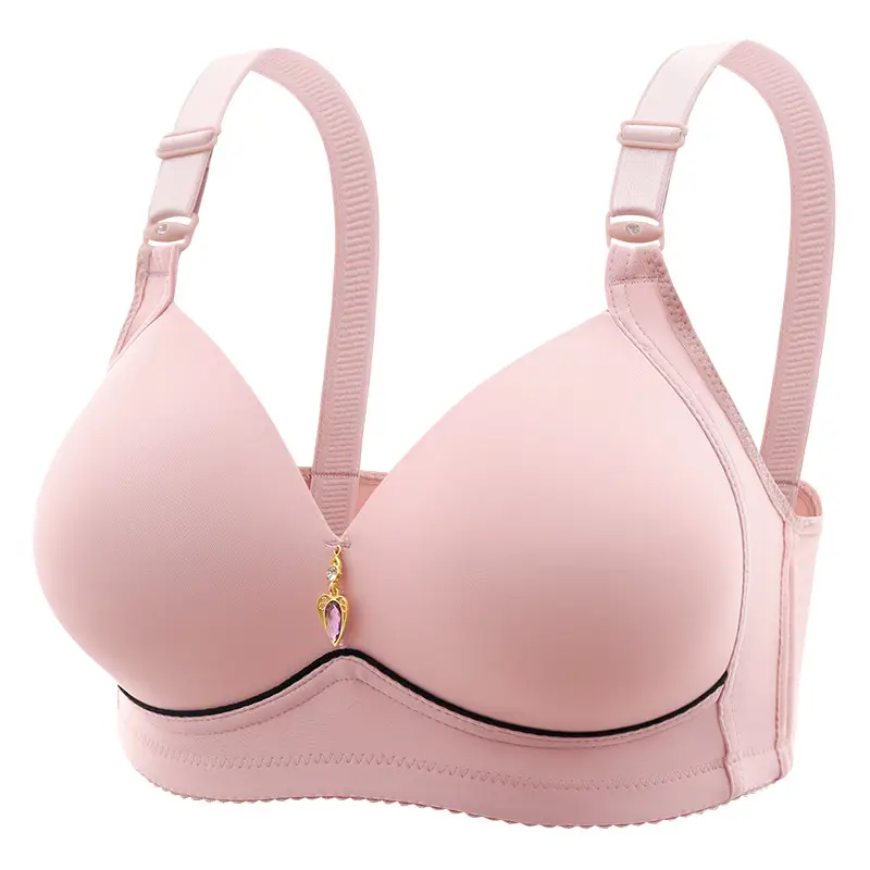 Cross-border new large size non-steel ring comfortable breathable gathered women's underwear non-magnetic thin cup smooth fat mm bra