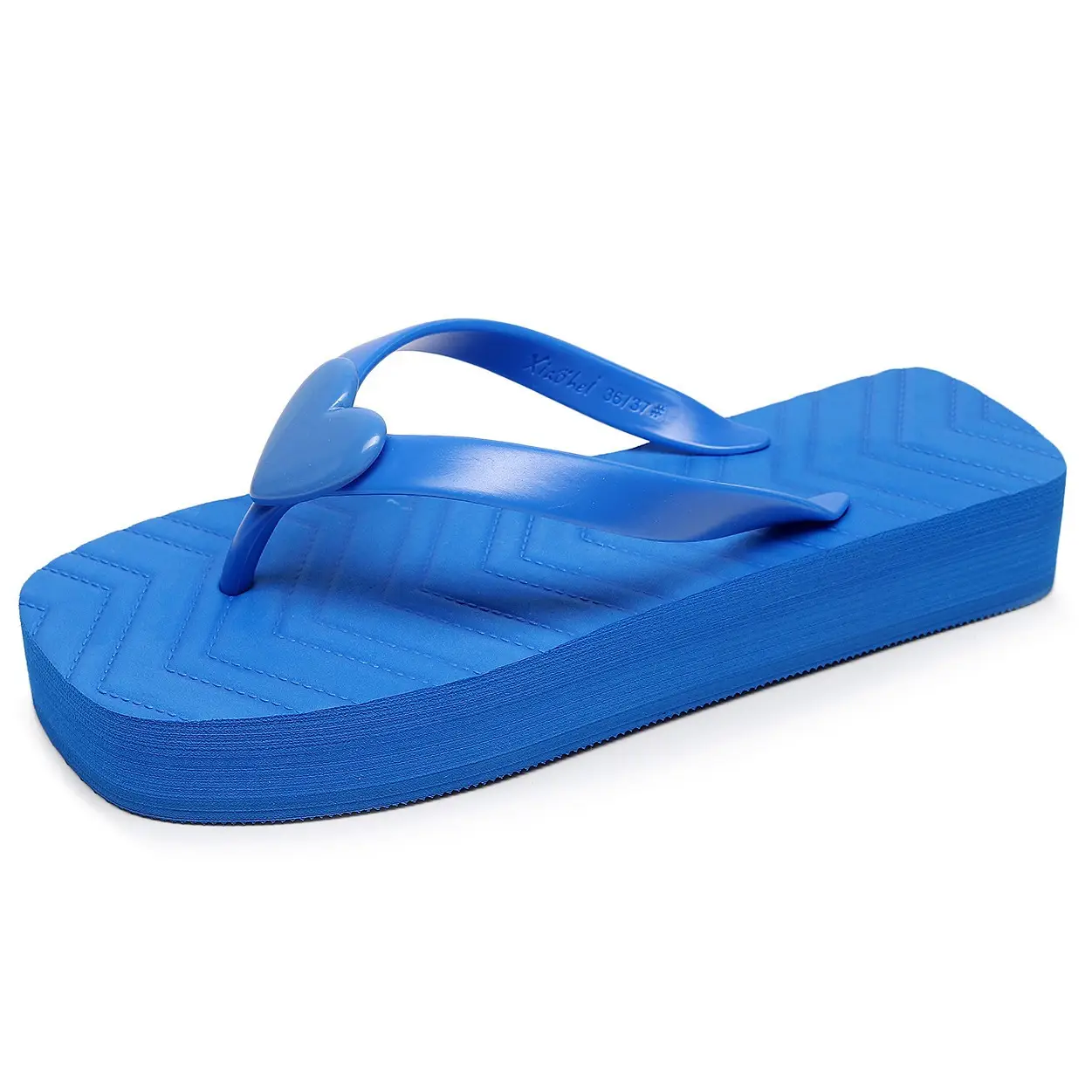Blue Square Flip Flops Summer Casual Wear - Image 9