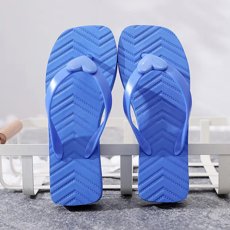 Blue Square Flip Flops Summer Casual Wear - Image 3