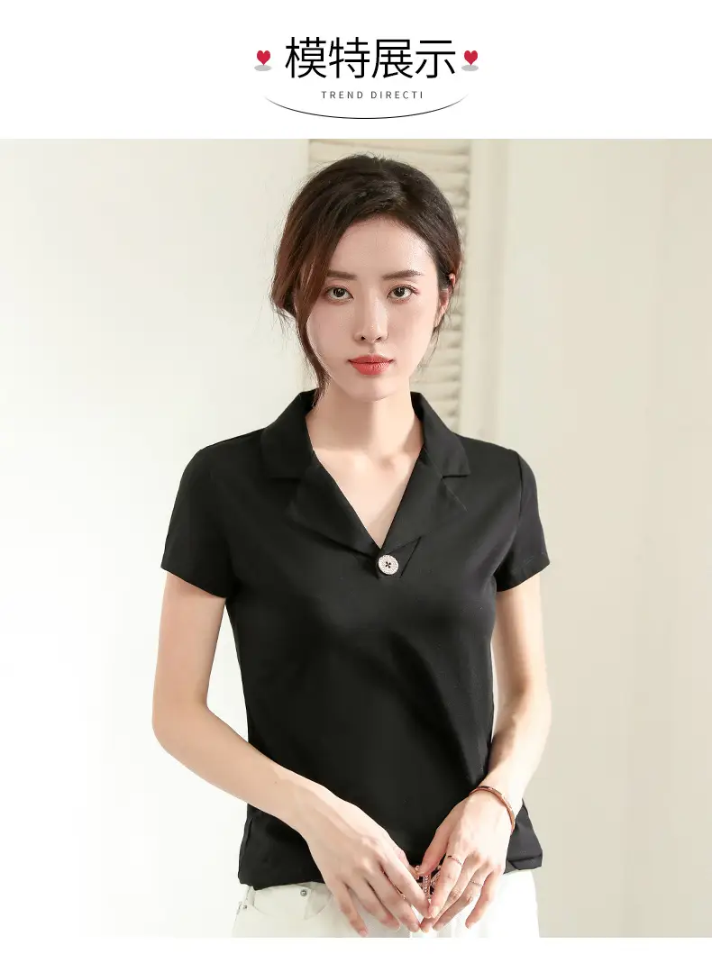2025 Summer Women White Slim Fit Collar T-shirt Dress — feature 10