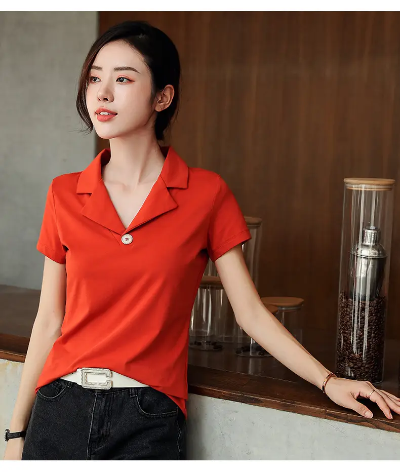 2025 Summer Women White Slim Fit Collar T-shirt Dress — feature 16