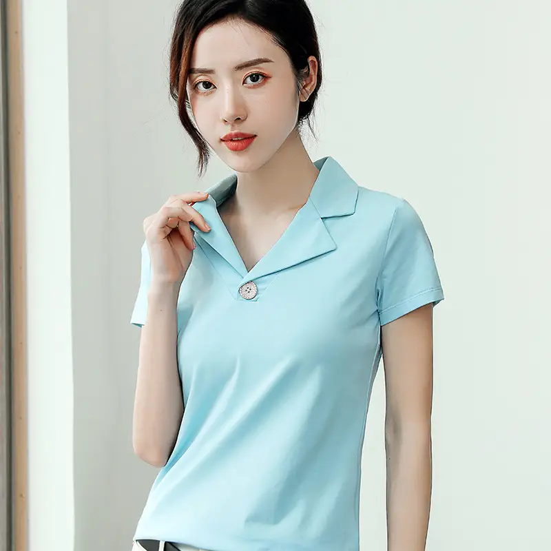 2025 Summer Women White Slim Fit Collar T-shirt Dress - Image 5