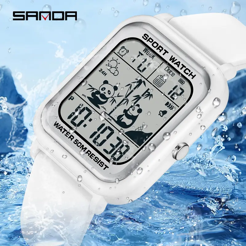 Sanda Gradient Digital Sport Watch with Water Resistant Blue Band - Image 9
