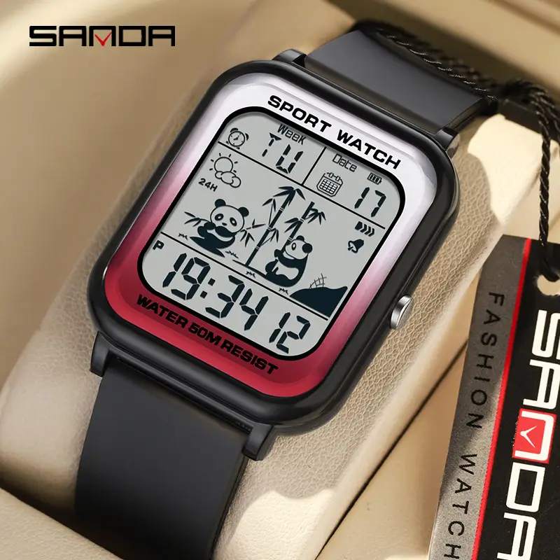 Sanda Gradient Digital Sport Watch with Water Resistant Blue Band - Image 10