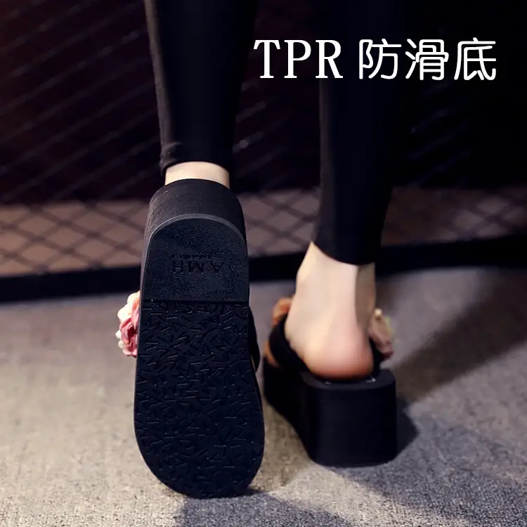 Summer Flower Sandals Flip Flops Casual Wedge Slippers — feature 6