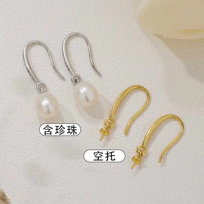 Natural Pearl Zircon Earrings for Women - Image 2