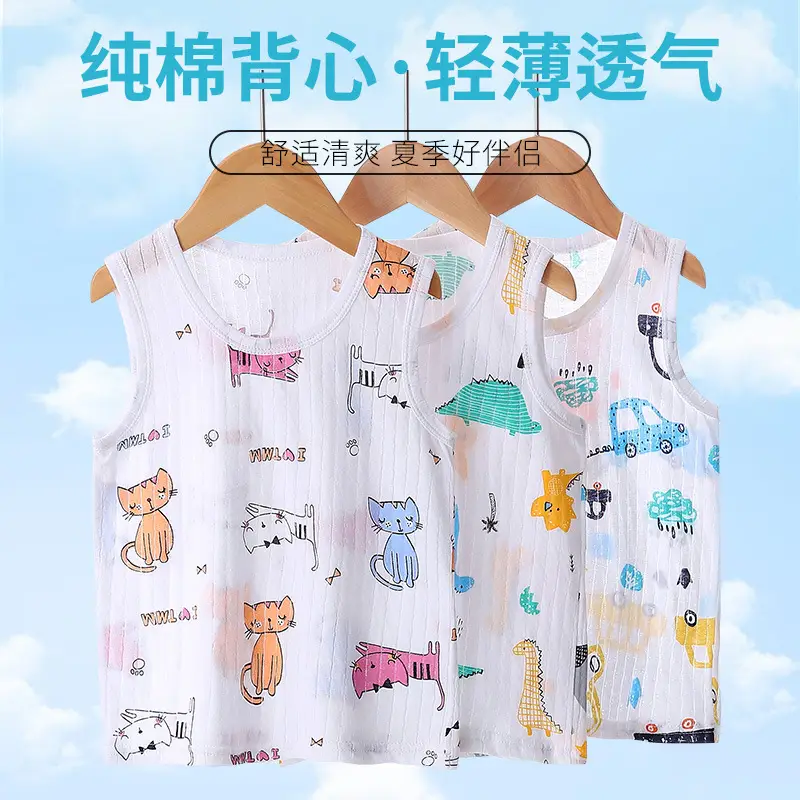 Children's Sleeveless Cotton Vest for Boys Girls Baby Size - Image 7